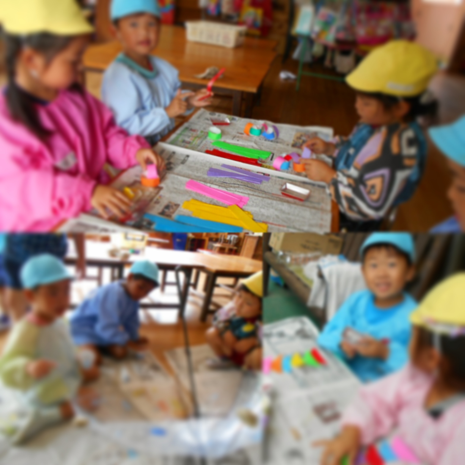 七夕飾りを製作する子供たち 富士見幼稚園ブログ 茨城県結城市